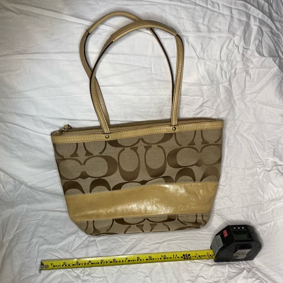 Coach Signature Canvas Logo Stripe Tote Bag - Picture 4 of 9